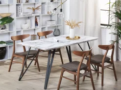Outlet Stół do jadalni MOLDEN Marmur/ czarny 150 cm 80 cm Stoły Do Jadalni|Wszystkie Stoły