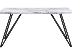Outlet Stół do jadalni MOLDEN Marmur/ czarny 150 cm 80 cm Stoły Do Jadalni|Wszystkie Stoły