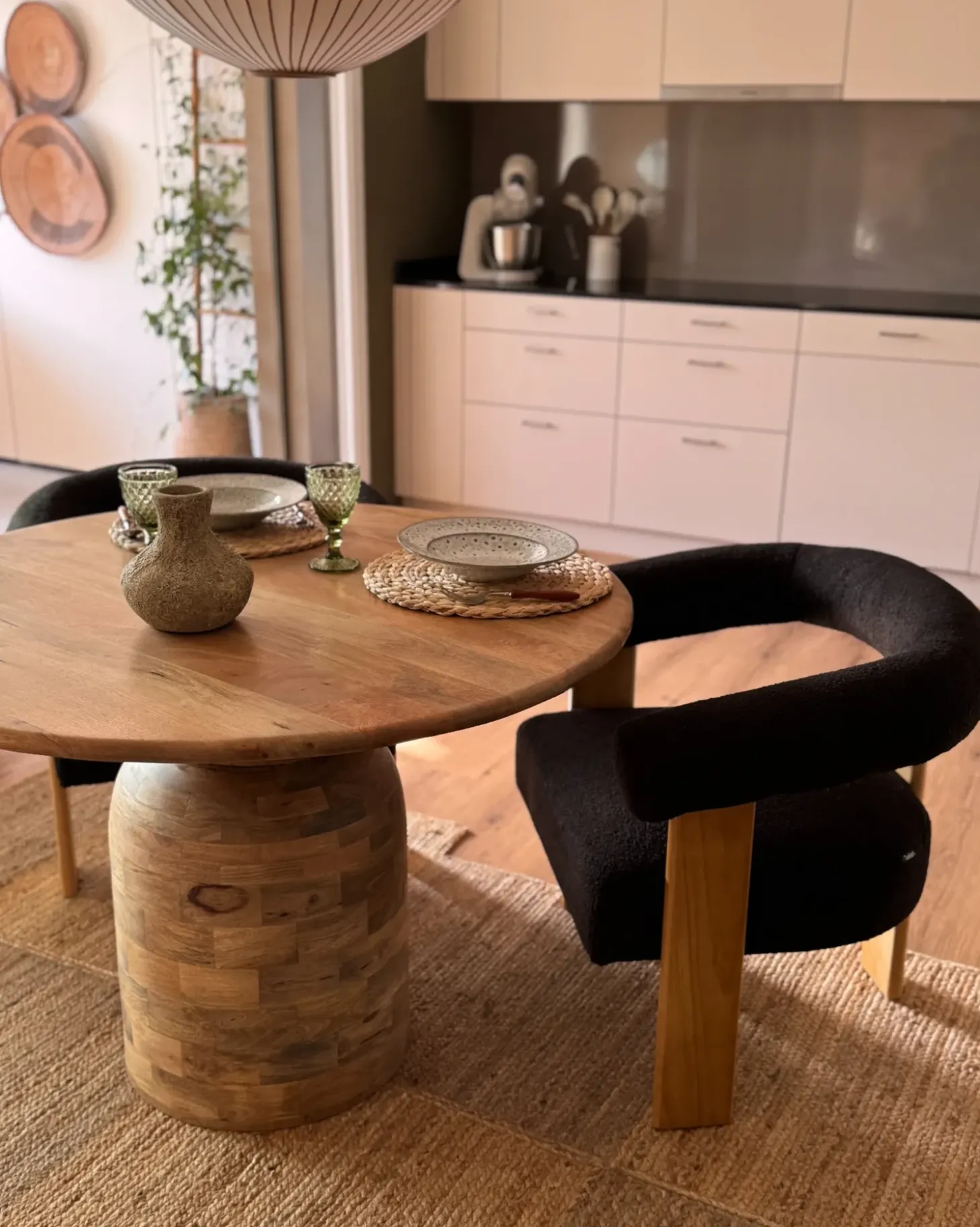 Hot Stół do jadalni MURTLE Jasno 110 cm 110 cm Drewno mango Stoły Z Litego Drewna|Wszystkie Stoły
