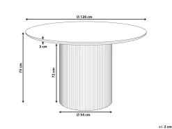 Discount Stół do jadalni NEWELL Jasno 120 cm 120 cm Stoły Do Jadalni|Wszystkie Stoły