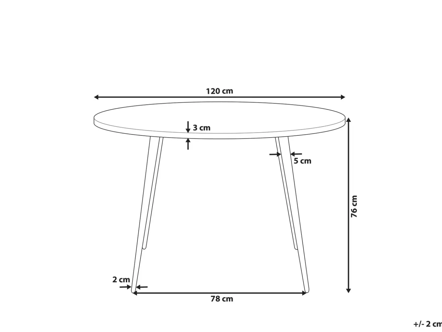 Hot Stół do jadalni ODEON Szary efekt betonu 120 cm 120 cm Stoły Do Jadalni|Wszystkie Stoły