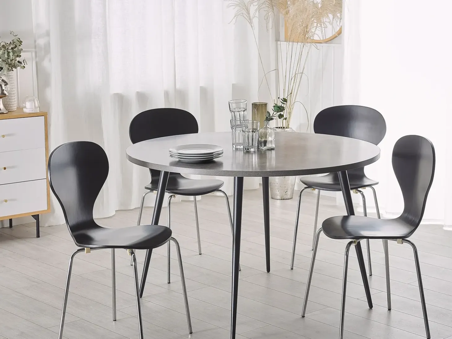 Hot Stół do jadalni ODEON Szary efekt betonu 120 cm 120 cm Stoły Do Jadalni|Wszystkie Stoły