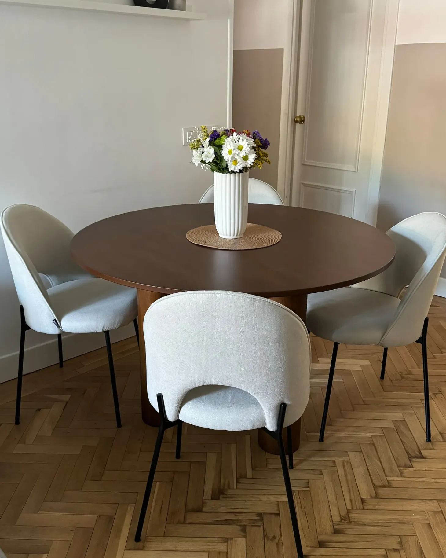 New Stół do jadalni ORIN Jesion ciemny 120 cm 120 cm Stoły Do Jadalni|Wszystkie Stoły