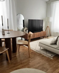 New Stół do jadalni ORIN Jesion ciemny 120 cm 120 cm Stoły Do Jadalni|Wszystkie Stoły