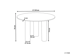 New Stół do jadalni ORIN Jesion jasny 120 cm 120 cm Stoły Do Jadalni|Wszystkie Stoły
