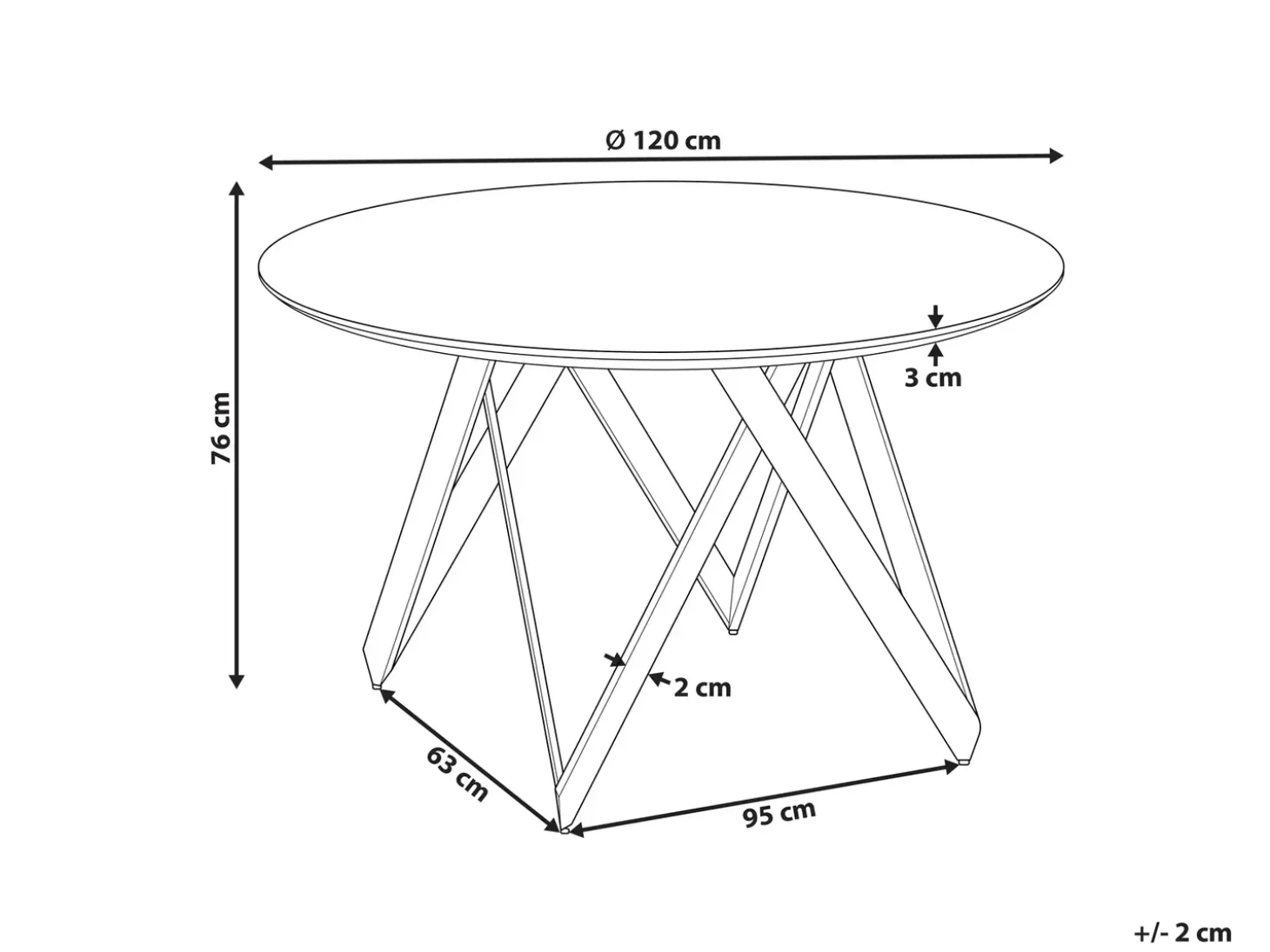 Sale Stół do jadalni OXHILL 120 cm 120 cm Stoły Do Jadalni|Wszystkie Stoły