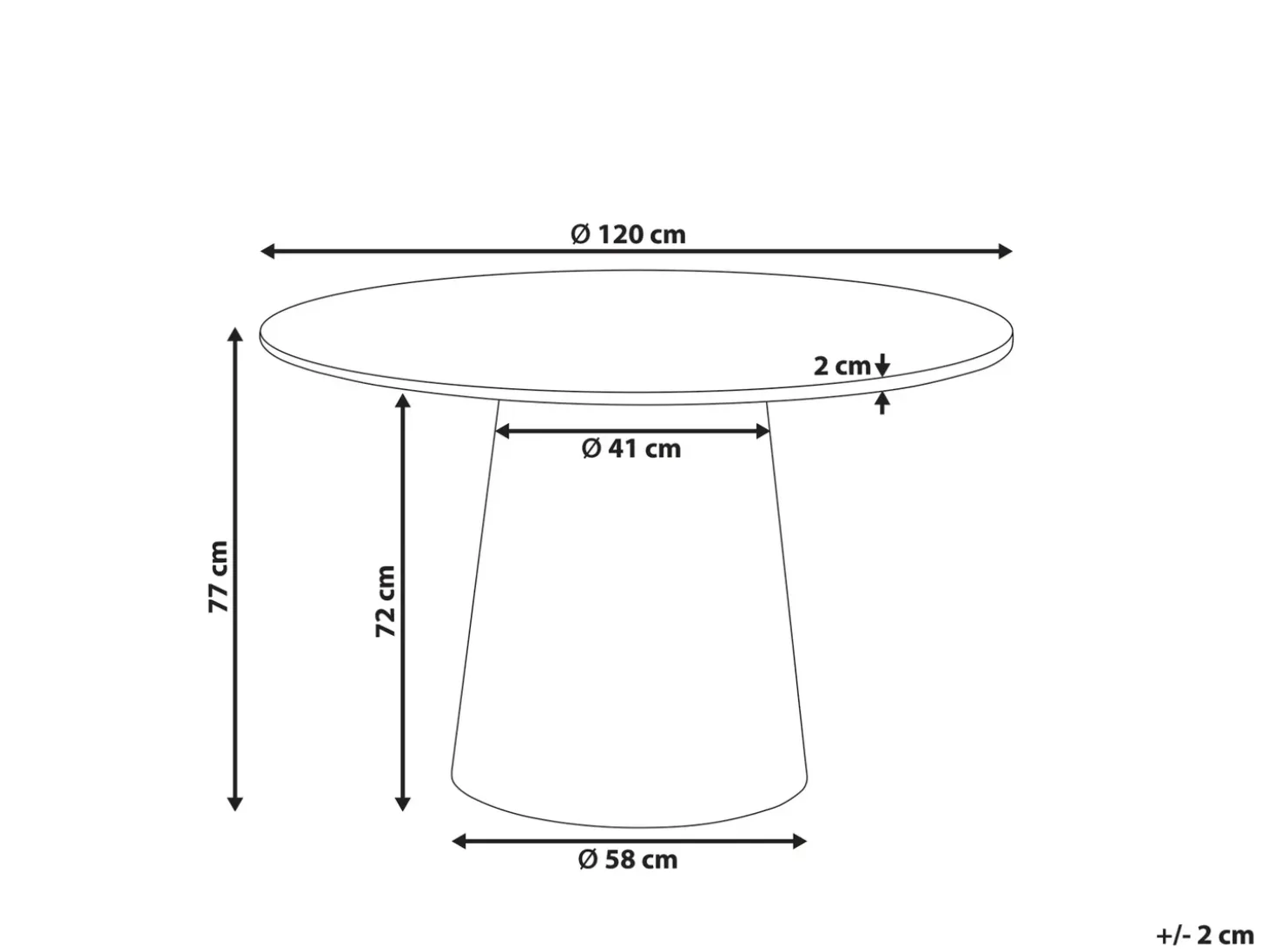 New Stół do jadalni OYEN 120 cm 120 cm Stoły Do Jadalni|Wszystkie Stoły