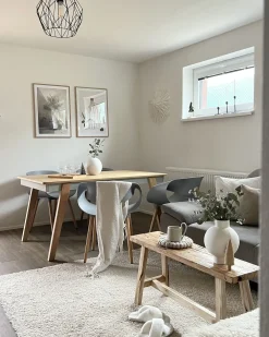 Sale PHOLA Dąb jasny 150 cm 90 cm Stoły Do Jadalni|Wszystkie Stoły