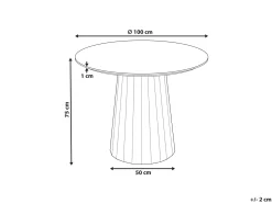 Stół do jadalni PLATO 100 cm 100 cm Metal Stoły Do Jadalni|Wszystkie Stoły