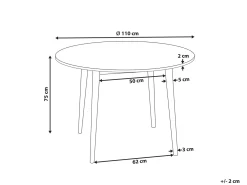 Stół do jadalni RADAN Jasno 110 cm 110 cm Stoły Do Jadalni|Wszystkie Stoły