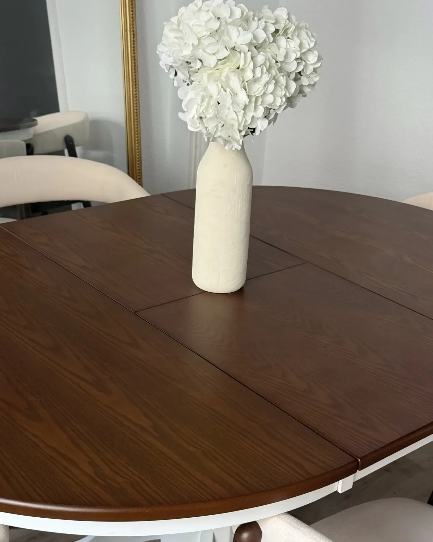 Sale Stół do jadalni rozkładany AKRON Jesion brązowy 106 cm Drewno Stoły Z Litego Drewna|Stoły Rozkładane