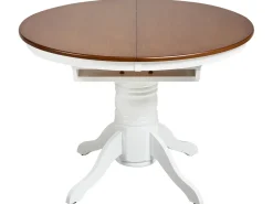 Sale Stół do jadalni rozkładany AKRON Jesion brązowy 106 cm Drewno Stoły Z Litego Drewna|Stoły Rozkładane