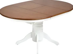 Sale Stół do jadalni rozkładany AKRON Jesion brązowy 106 cm Drewno Stoły Z Litego Drewna|Stoły Rozkładane