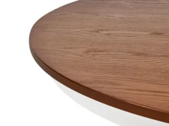 Sale Stół do jadalni rozkładany AKRON Jesion brązowy 106 cm Drewno Stoły Z Litego Drewna|Stoły Rozkładane