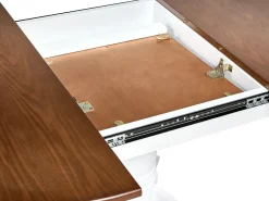 Sale Stół do jadalni rozkładany AKRON Jesion brązowy 106 cm Drewno Stoły Z Litego Drewna|Stoły Rozkładane