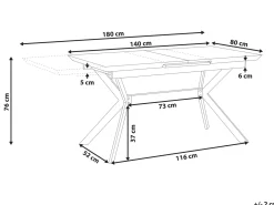 Outlet Stół do jadalni rozkładany BENSON Jasnoszary 80 cm Stoły Do Jadalni|Wszystkie Stoły