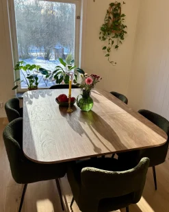 New Stół do jadalni rozkładany COOPER Brązowy 120/160 cm 120 cm Stoły Do Jadalni|Wszystkie Stoły