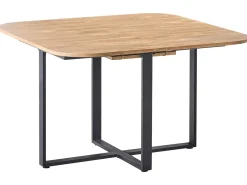 New Stół do jadalni rozkładany COOPER Brązowy 120/160 cm 120 cm Stoły Do Jadalni|Wszystkie Stoły