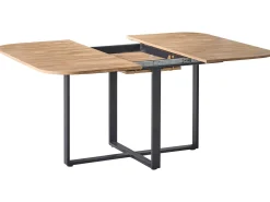 New Stół do jadalni rozkładany COOPER Brązowy 120/160 cm 120 cm Stoły Do Jadalni|Wszystkie Stoły