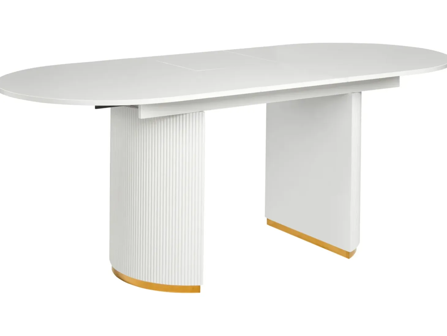 Clearance Stół do jadalni rozkładany DULVERTON Biały 160/200 cm 90 cm Stoły Do Jadalni|Wszystkie Stoły