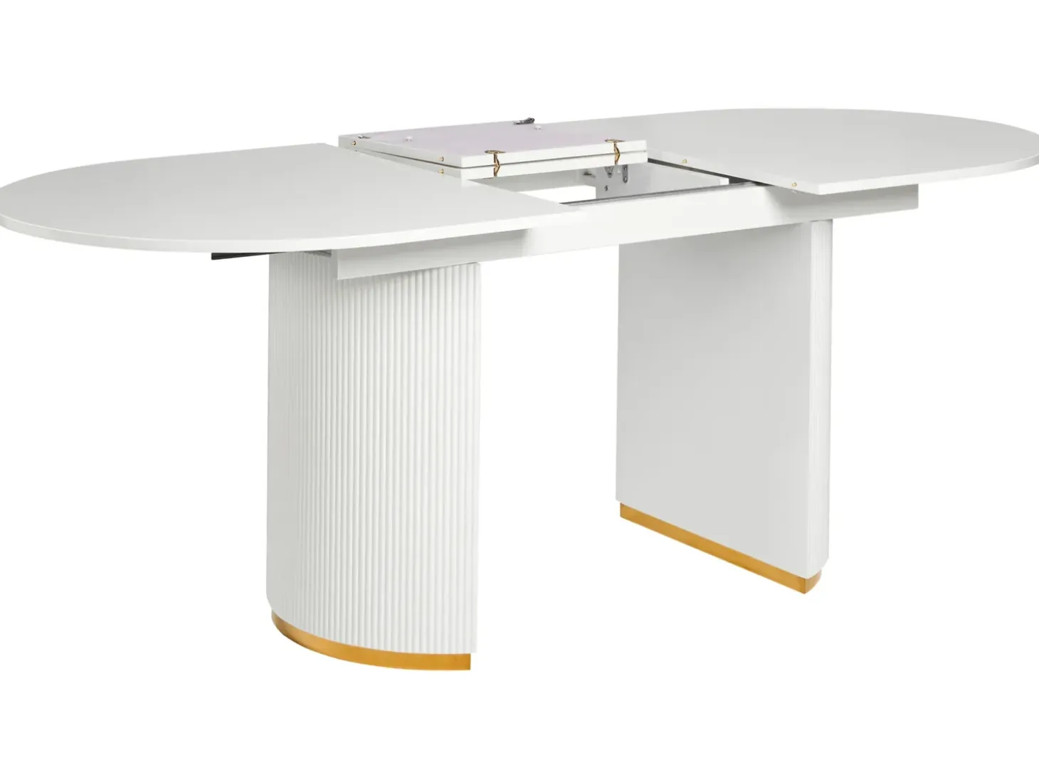 Clearance Stół do jadalni rozkładany DULVERTON Biały 160/200 cm 90 cm Stoły Do Jadalni|Wszystkie Stoły