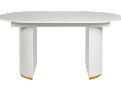 Clearance Stół do jadalni rozkładany DULVERTON Biały 160/200 cm 90 cm Stoły Do Jadalni|Wszystkie Stoły