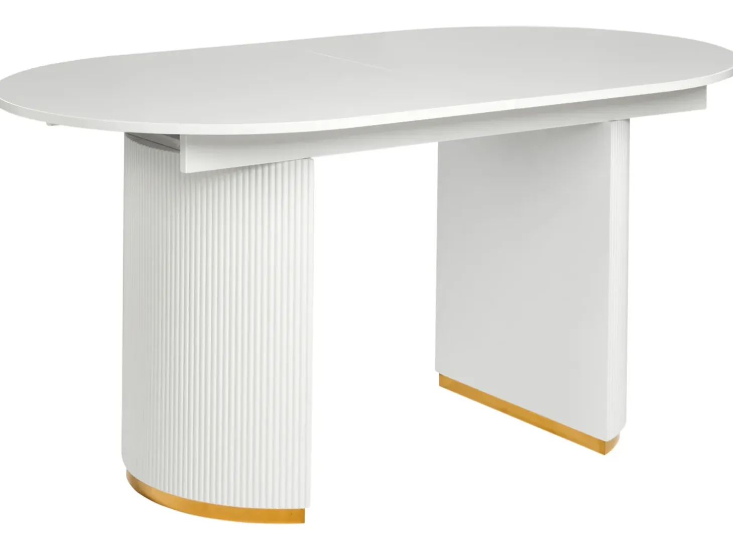 Clearance Stół do jadalni rozkładany DULVERTON Biały 160/200 cm 90 cm Stoły Do Jadalni|Wszystkie Stoły