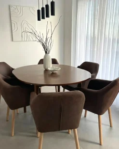 Hot Stół do jadalni rozkładany ECHO Dąb ciemny 107/137 cm 107 cm Stoły Do Jadalni|Wszystkie Stoły