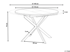 Best Stół do jadalni rozkładany FRIONA Ciemnobrązowy 110/140 cm 110 cm Stoły Do Jadalni|Wszystkie Stoły