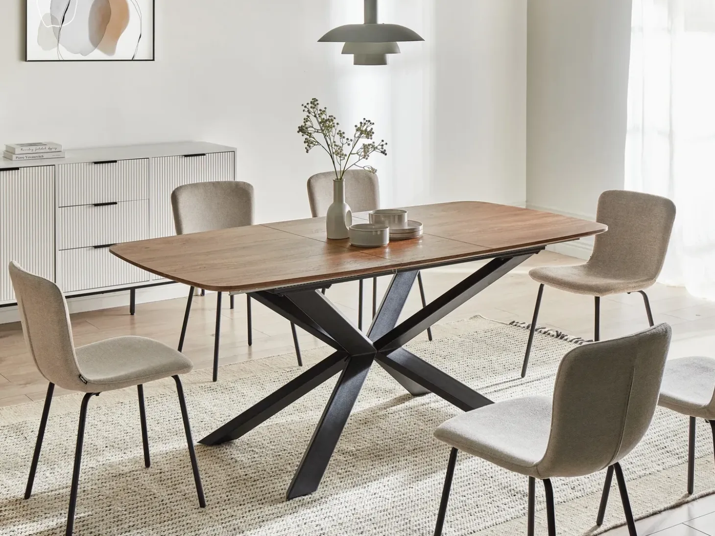 Outlet Stół do jadalni rozkładany GAIRDNER Brązowy 140/180 cm 90 cm Stoły Do Jadalni|Wszystkie Stoły