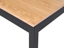 Clearance Stół do jadalni rozkładany HOUSTON Jasnobrązowy/ czarny 120/150 cm 90 cm Drewno sosnowe Stoły Z Litego Drewna|Stoły Rozkładane