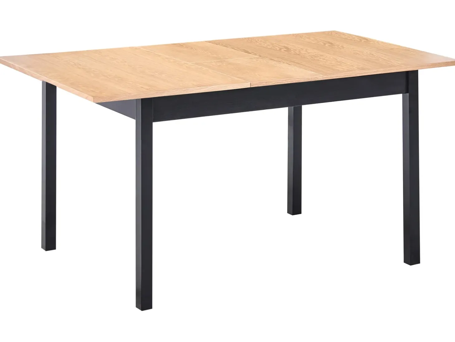 Clearance Stół do jadalni rozkładany HOUSTON Jasnobrązowy/ czarny 120/150 cm 90 cm Drewno sosnowe Stoły Z Litego Drewna|Stoły Rozkładane