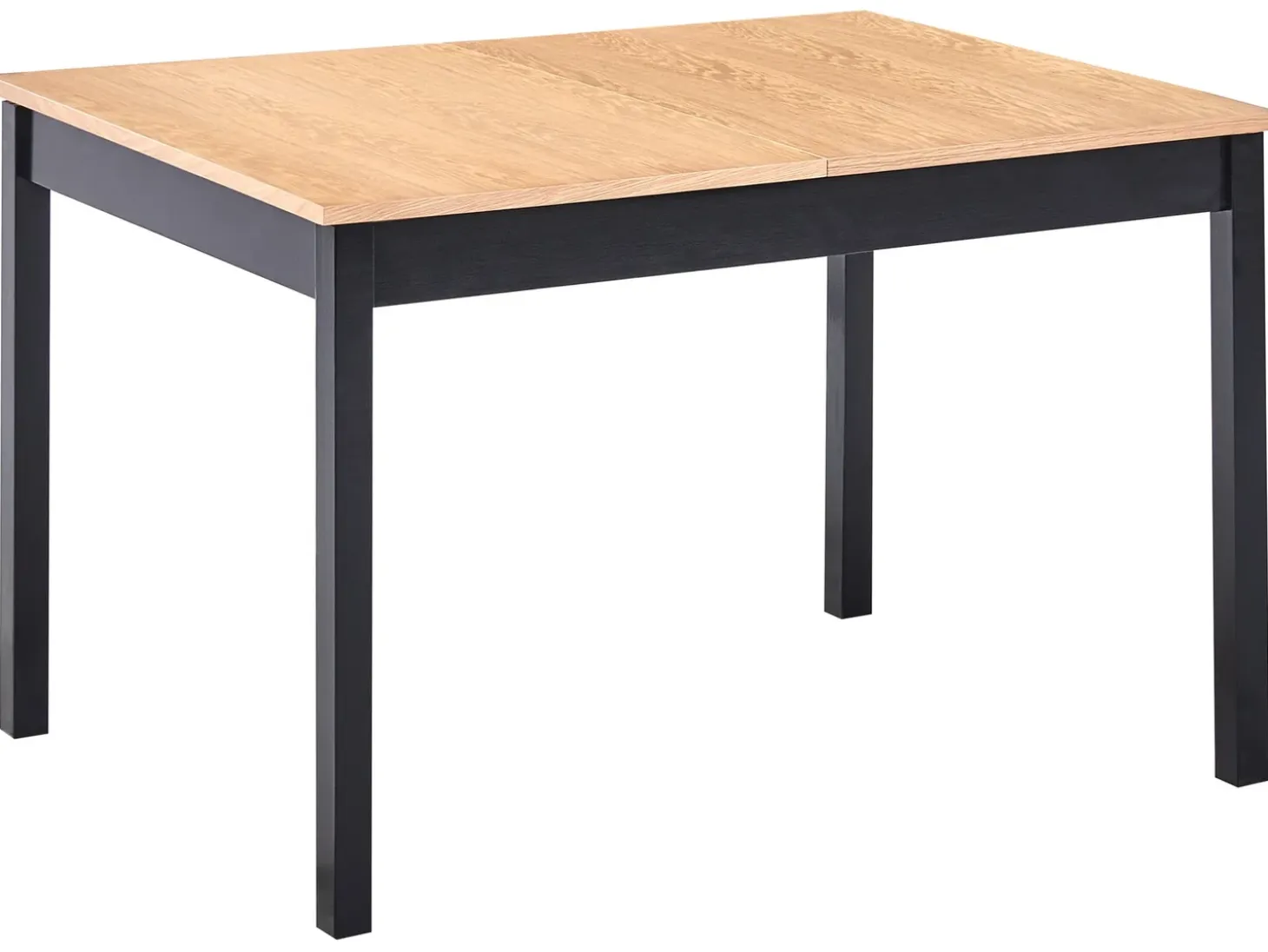 Clearance Stół do jadalni rozkładany HOUSTON Jasnobrązowy/ czarny 120/150 cm 90 cm Drewno sosnowe Stoły Z Litego Drewna|Stoły Rozkładane