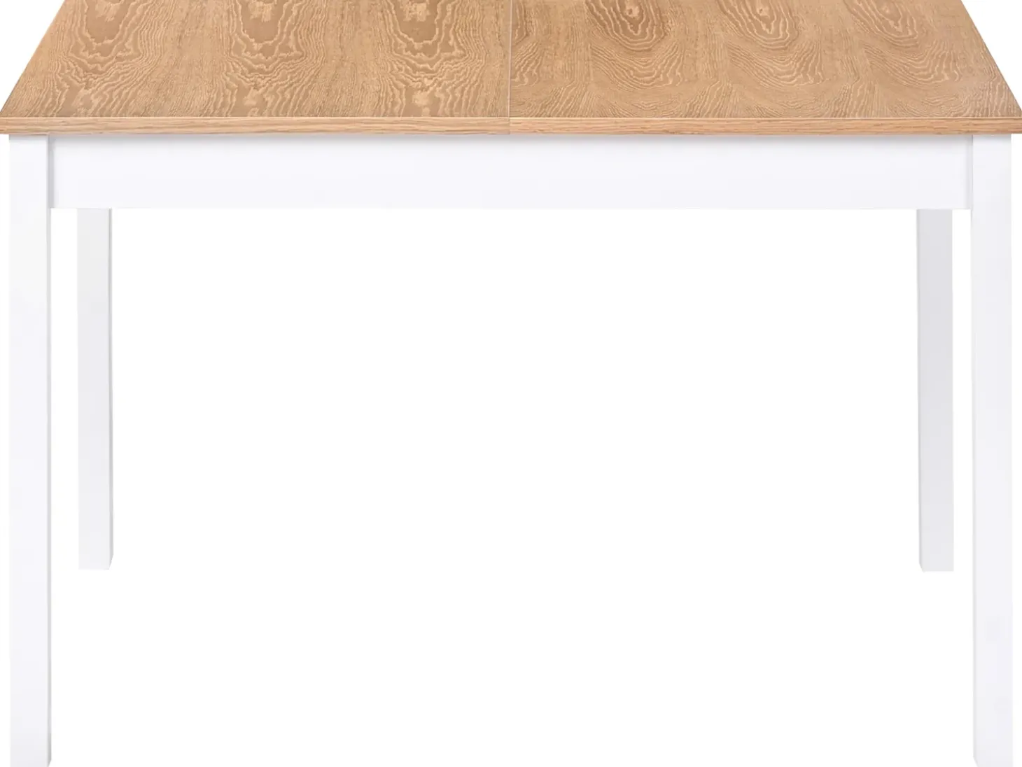 New Stół do jadalni rozkładany HOUSTON Jasny brąz/ biały 120/150 cm 90 cm Drewno sosnowe Stoły Z Litego Drewna|Stoły Rozkładane