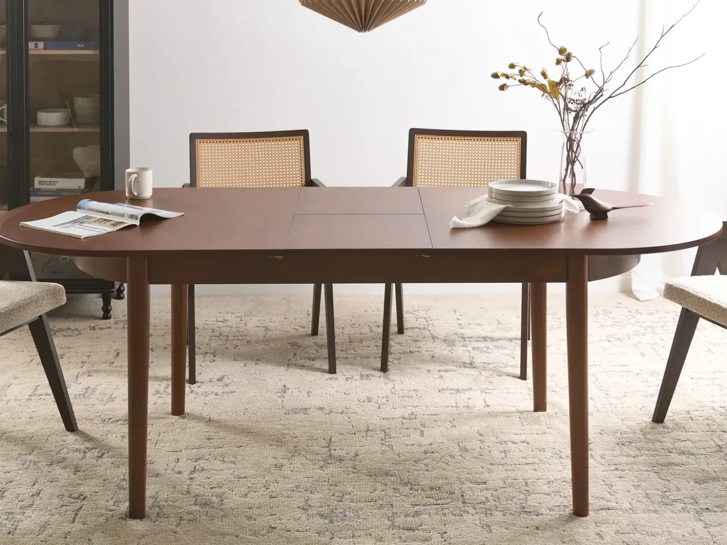Outlet Stół do jadalni rozkładany LARTO Jesion ciemny 180/220 cm 90 cm Stoły Do Jadalni|Wszystkie Stoły