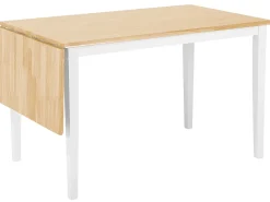 Clearance Stół do jadalni rozkładany LOUISIANA Jasnobrązowy 120/160 cm 75 cm Drewno Stoły Z Litego Drewna|Stoły Rozkładane
