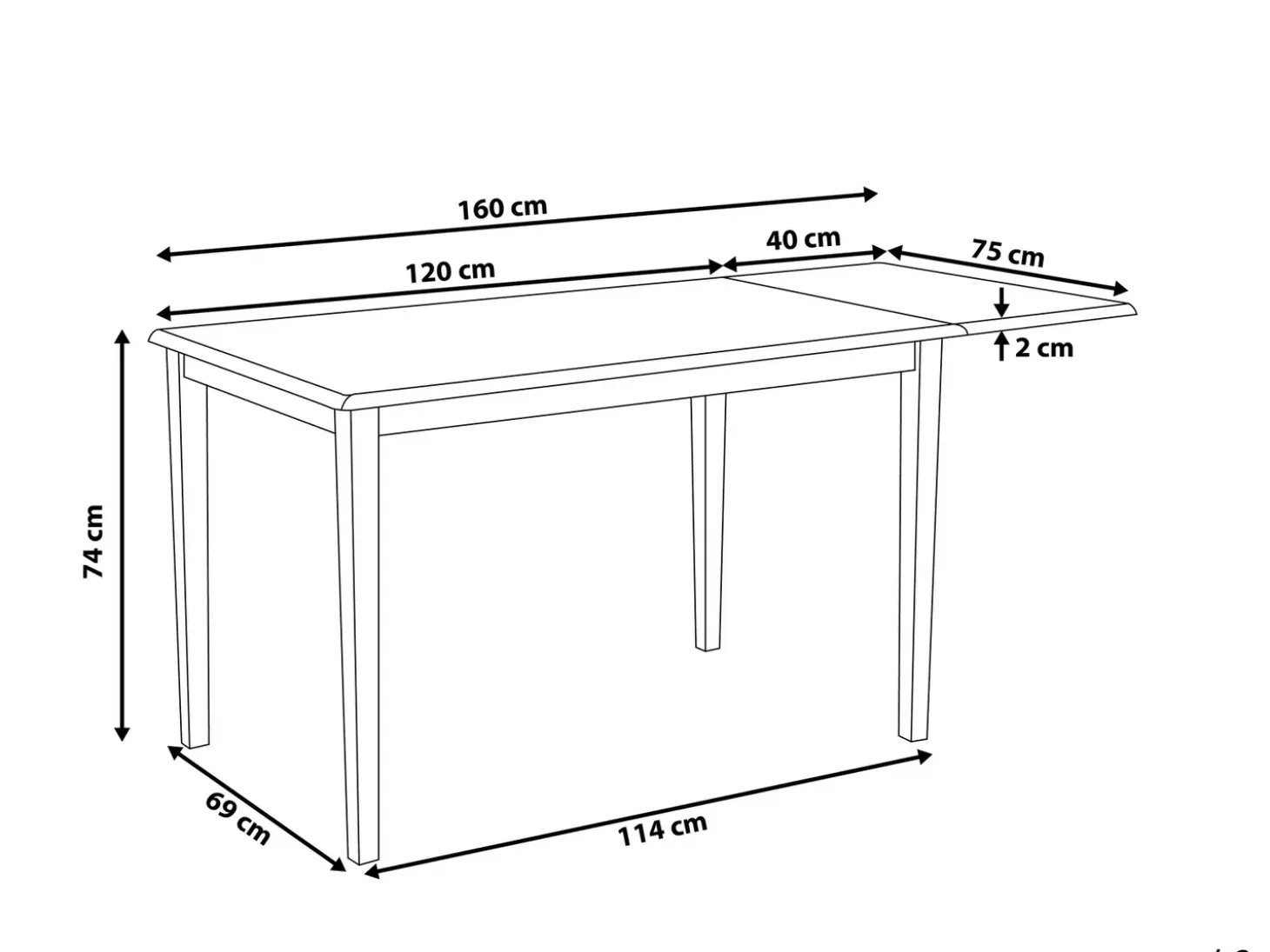 Clearance Stół do jadalni rozkładany LOUISIANA Jasnobrązowy 120/160 cm 75 cm Drewno Stoły Z Litego Drewna|Stoły Rozkładane