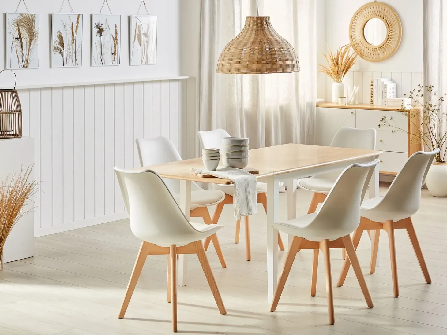 Clearance Stół do jadalni rozkładany LOUISIANA Jasnobrązowy 120/160 cm 75 cm Drewno Stoły Z Litego Drewna|Stoły Rozkładane