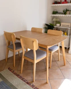 Outlet Stół do jadalni rozkładany MADOX Dąb jasny 90 cm Stoły Do Jadalni|Wszystkie Stoły