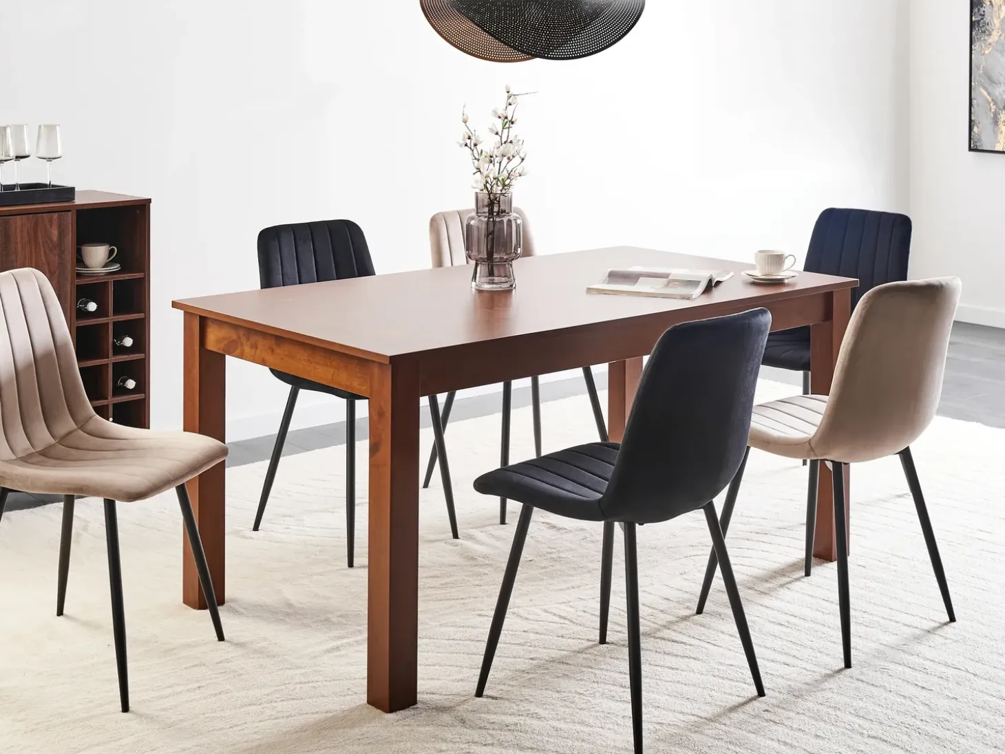 Sale Stół do jadalni rozkładany MADURA Jesion ciemny 160/240 cm 90 cm Stoły Do Jadalni|Wszystkie Stoły