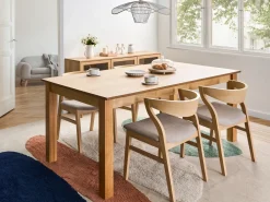 Discount Stół do jadalni rozkładany MADURA Jesion jasny 100 cm Stoły Do Jadalni|Wszystkie Stoły