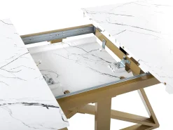 Clearance Stół do jadalni rozkładany MAXIMUS Biały marmur 160/200 cm 90 cm Stoły Do Jadalni|Wszystkie Stoły