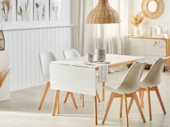 Sale Stół do jadalni rozkładany MEDIO Biały 120/155 cm 80 cm Stoły Do Jadalni|Wszystkie Stoły