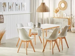 Sale Stół do jadalni rozkładany MEDIO Biały 120/155 cm 80 cm Stoły Do Jadalni|Wszystkie Stoły