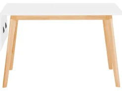 Sale Stół do jadalni rozkładany MEDIO Biały 120/155 cm 80 cm Stoły Do Jadalni|Wszystkie Stoły