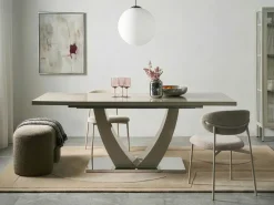 Outlet Stół do jadalni rozkładany MERRAN Jasno 160/200 cm 90 cm Stoły Do Jadalni|Wszystkie Stoły