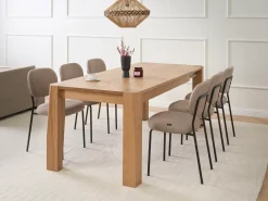 Sale Stół do jadalni rozkładany MISSION Jesion jasny 160/200 cm 90 cm Stoły Do Jadalni|Wszystkie Stoły