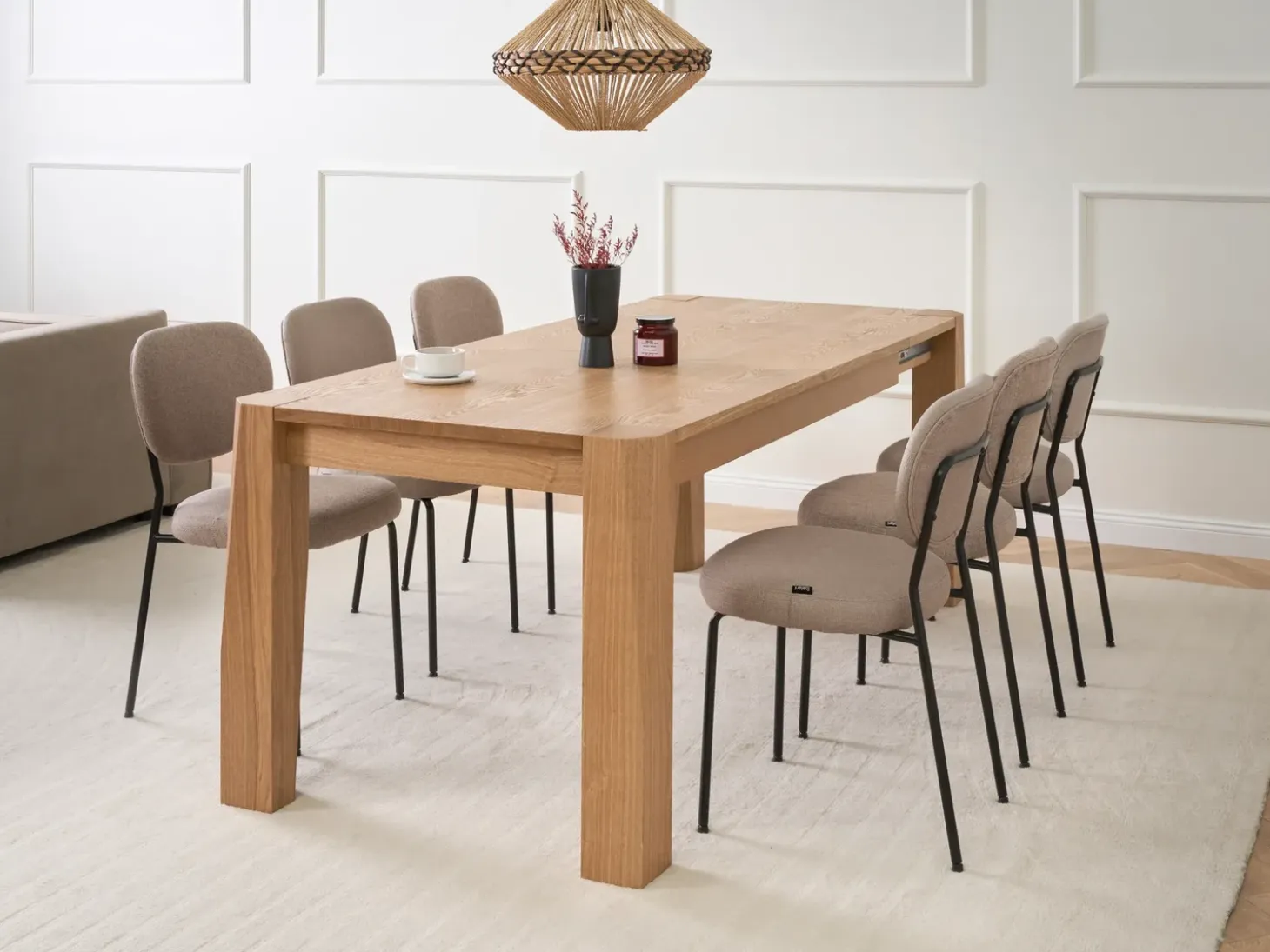 Sale Stół do jadalni rozkładany MISSION Jesion jasny 160/200 cm 90 cm Stoły Do Jadalni|Wszystkie Stoły