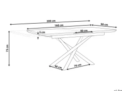 Discount Stół do jadalni rozkładany MOIRA 160/200 cm 90 cm Stoły Do Jadalni|Wszystkie Stoły