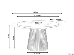 Clearance Stół do jadalni rozkładany MOORE Jesion jasny 120/160 cm 120 cm Stoły Do Jadalni|Wszystkie Stoły